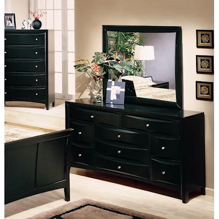 9 Drawer Dresser & Mirror Combo